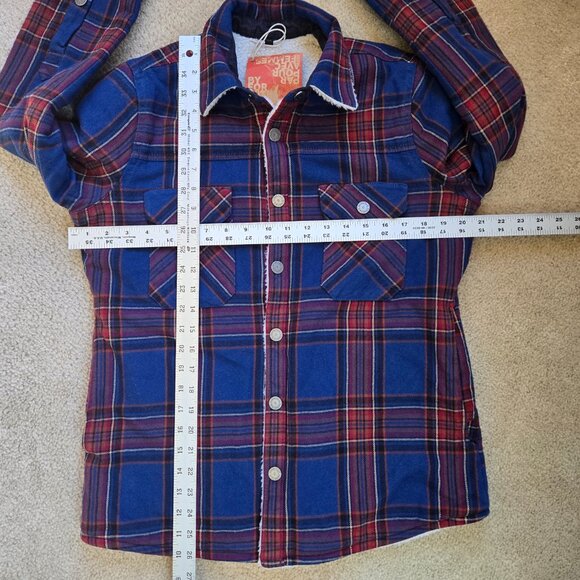 NWT Dovetail Workwear Reversible Work Jacket Flannel Sherpa Shacket - Picture 3 of 12